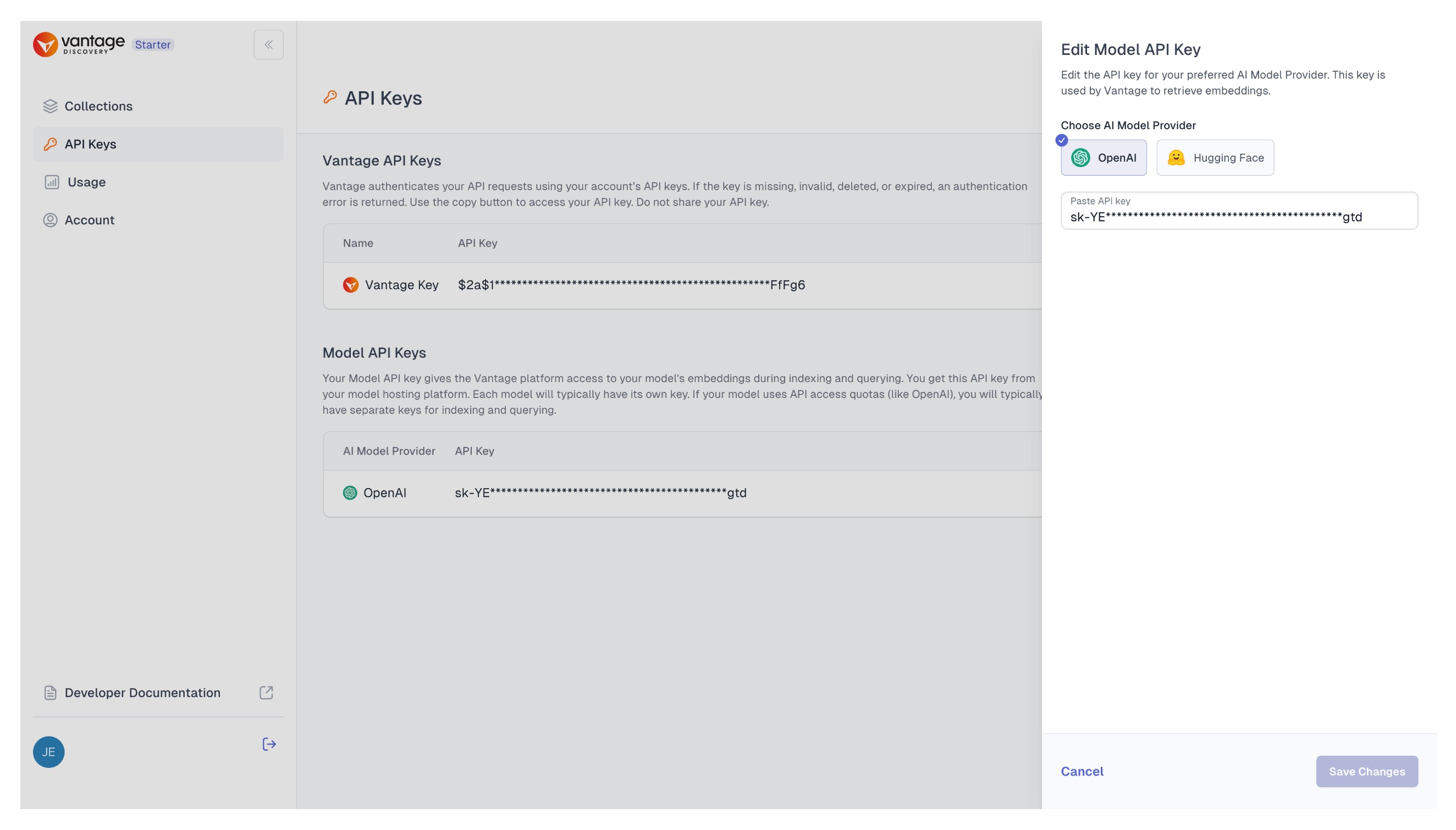 Update Model API Key